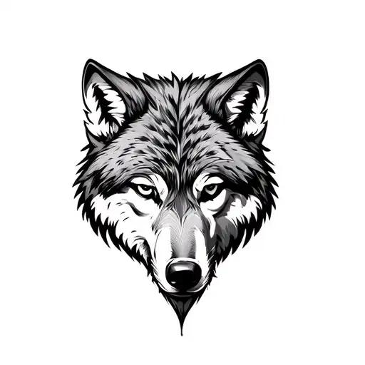 Fine Line Wolf On Arm