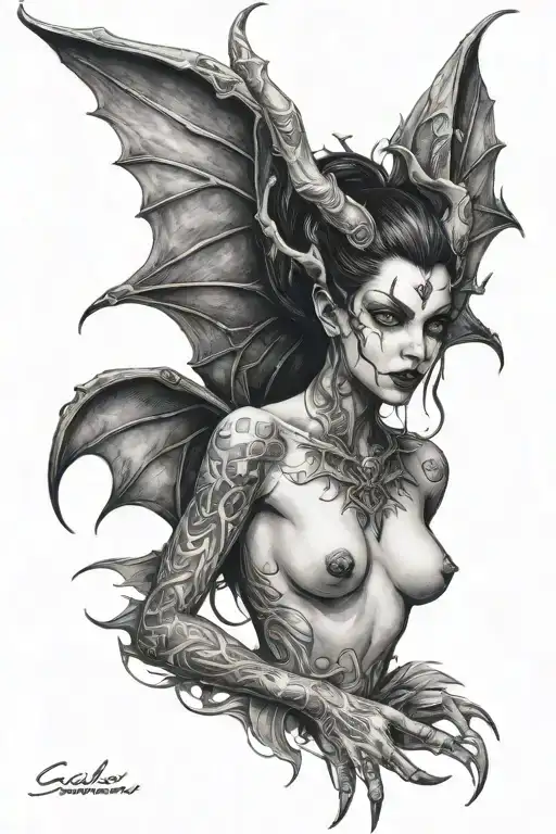 Nude Gothic Succubus