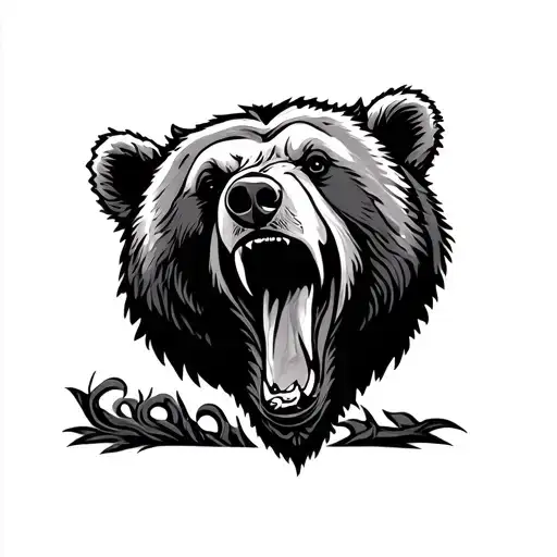 Traditional Bear Hear Roaring