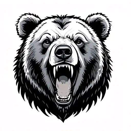 Traditional Bear Hear Roaring