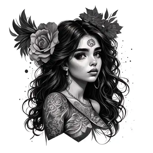 Line Tattoo Big But Girl