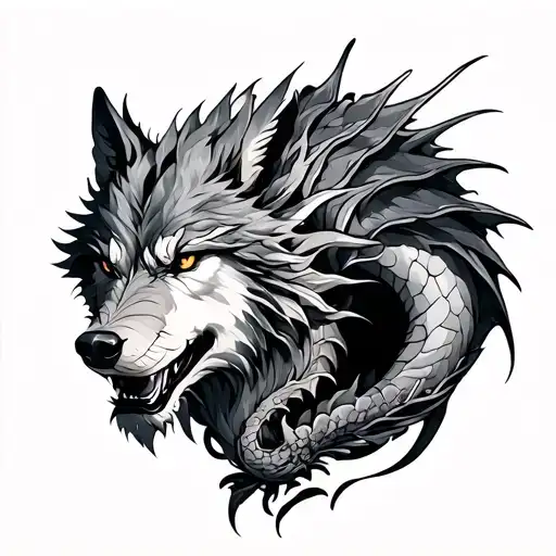 Dragon And Wolf Surrounded