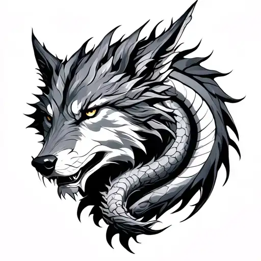 Dragon And Wolf Surrounded