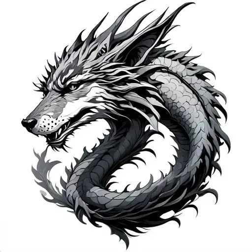 Dragon And Wolf Surrounded