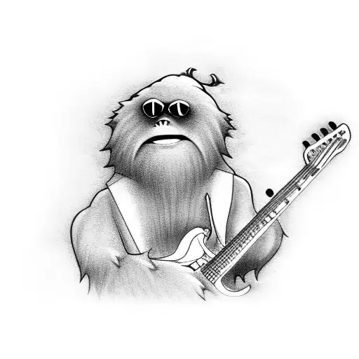 Yeti With Bass Guitar