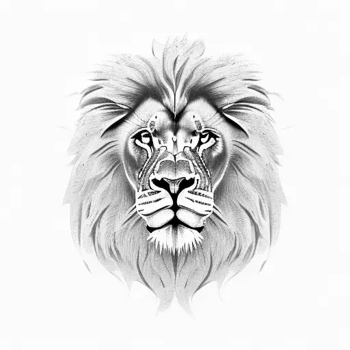 Muscular Lion Flexing