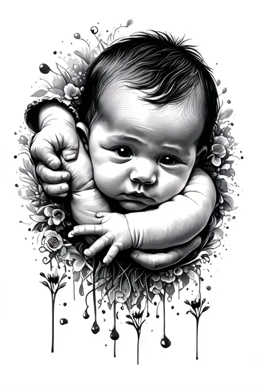 Baby Hand Holding Hand