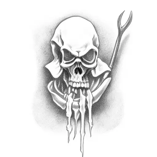 Grim Reaper Hands Face