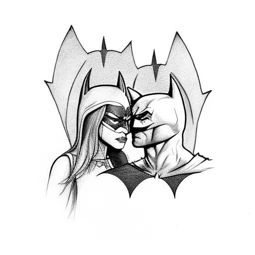 Batman And Cat Woman Kissing