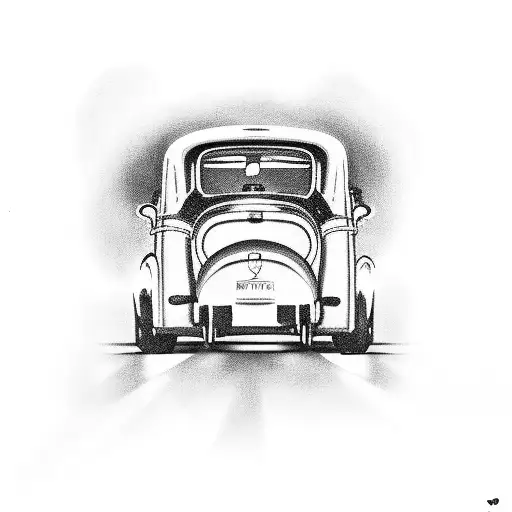 A Vintage Car Driving Through The Streets Of Italy