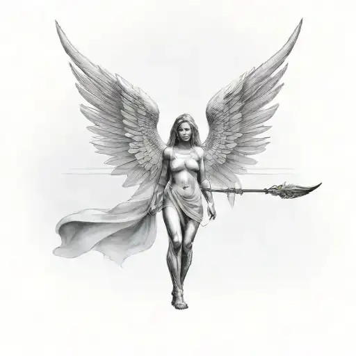 Female Guardian Angel With A Blurred Face