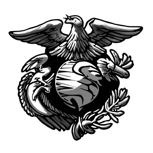 Usmc Ega Symbol In The Center