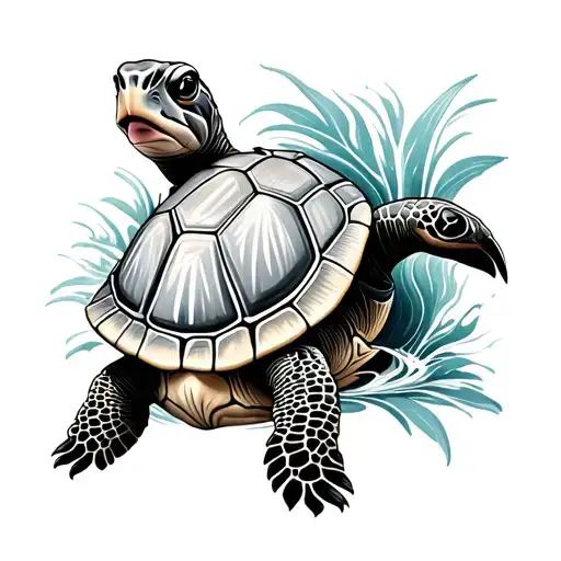 Turtle Waterfall Flowing