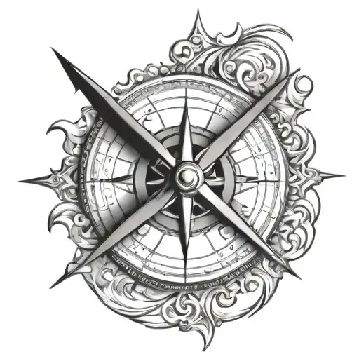 Compass Tatto Design