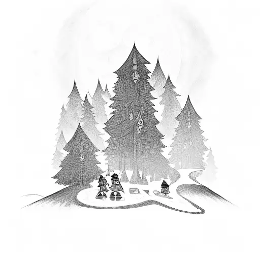 A Video Game-inspired Scene Of A Kindergartener Exploring A Magical Forest