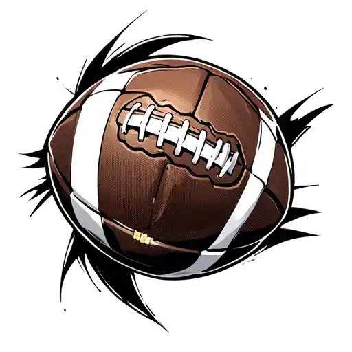 Stylized Football Tier With Simple Lines