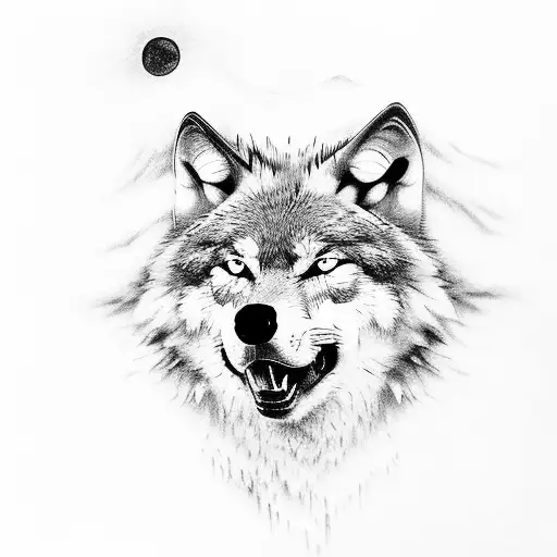 Wolf Howling Above Rocks