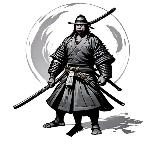 Samurai Standing Side