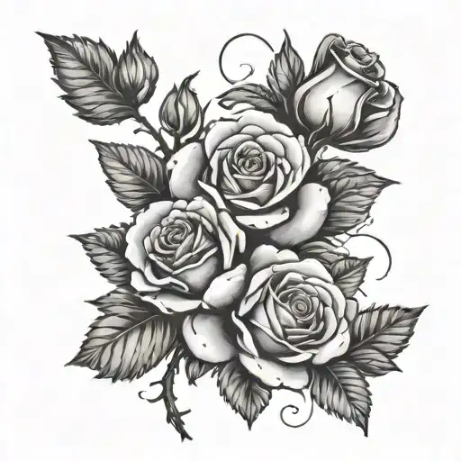 God Quote And Roses Growing Together