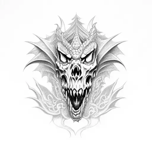 Dragon Mordiendo Calavera