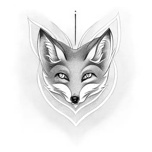 Tattoo For The Arm With The First Name Eden In Blackwork Style And A Fox