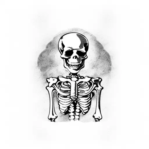 Skeleton Drinking Beer