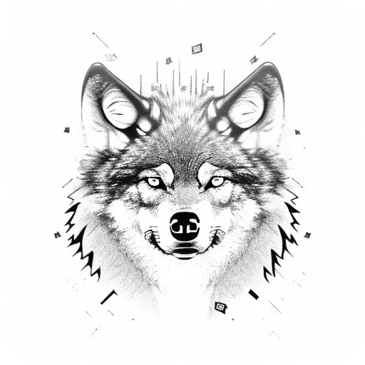 A Wolf Surrounded By Money That Is Climbing A Ladder With Broken Steps