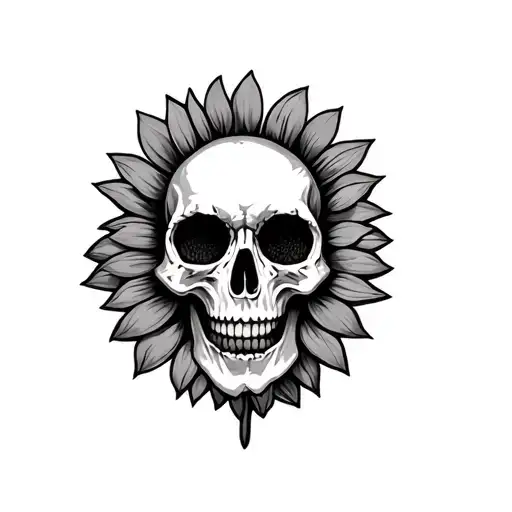 Sunflower Skull