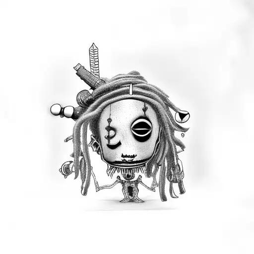 Male Voodoo Doll With Dreads