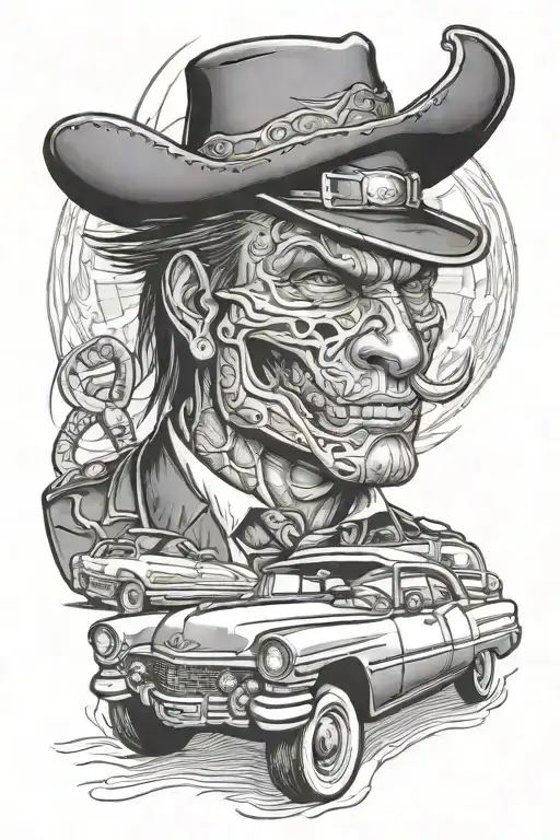 Cowboy Cadillac With Alligator