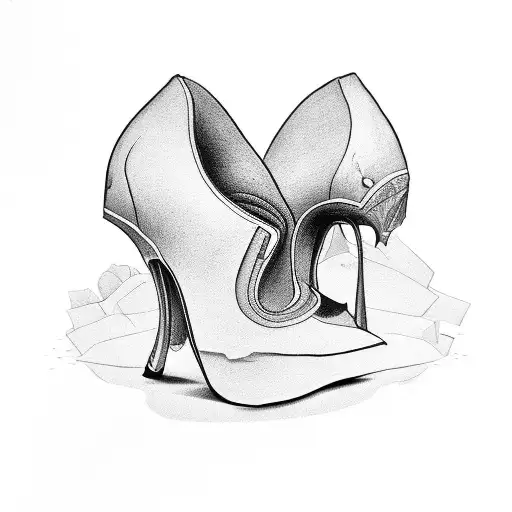 Woman Heel And Broken Heart