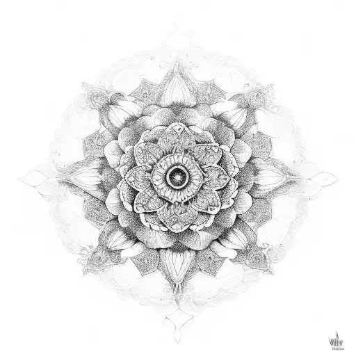 Witch Moon Flower Mandala