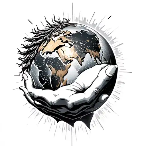 Atlas Holding The World With Dread Loc Complex Uneori