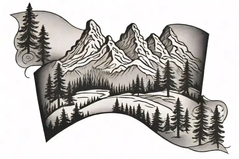Mountain And Trees Armband