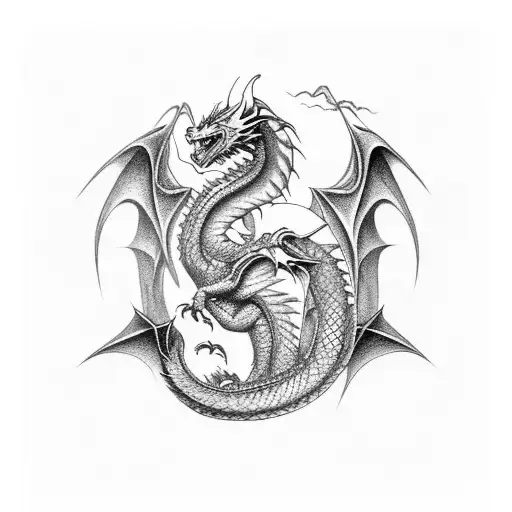 Dragon Whit Heart