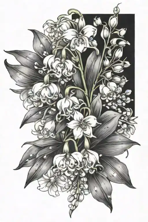 Lily Of The Valley And Daisy Flower