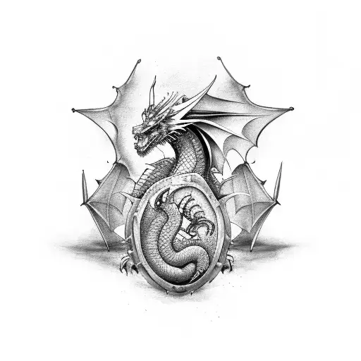 Dragon Whit Swort That Pearced A Heart