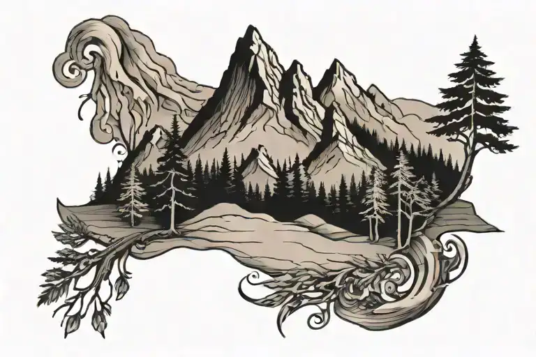 Mountain And Trees Armband