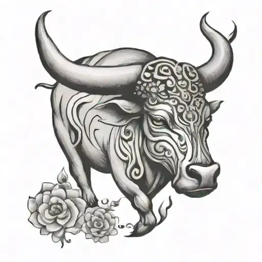 Piscies & Taurus Zodiac Symbol Combined Together