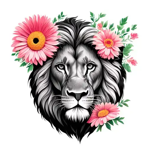 Lion And Pink And Calendula