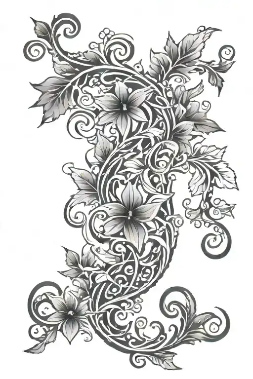 Wrap Around Vine Tattoo Design