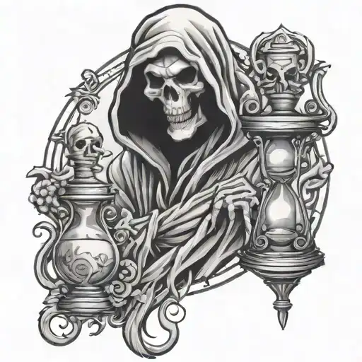 Grim Reaper With Hourglass