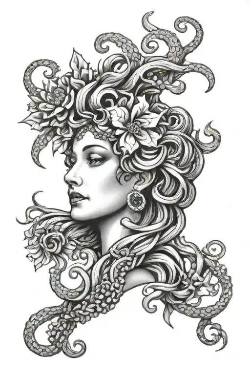 Floral Medusa Profile