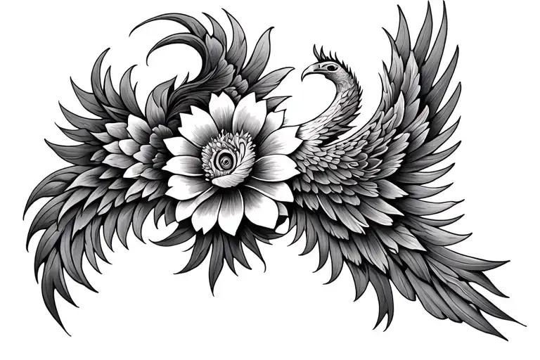Flower Sternum Tattoo Phoenix