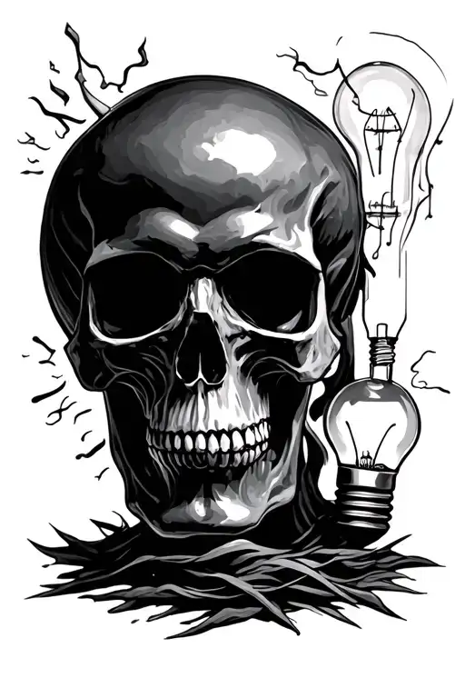 Skull And Light Bulb Electrified