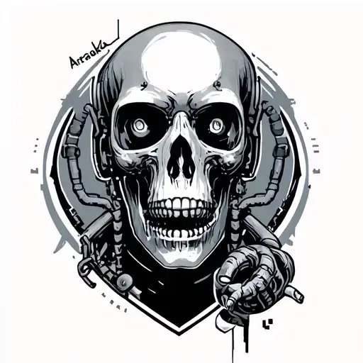 Create A Cyberpunk Tattoo Looking Like Implants With Arasaka Logo