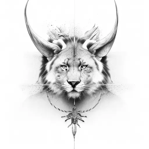 A Realistic Black And Grey Portrait Of A Developer Surrounded By Animal-inspired Coding Elements