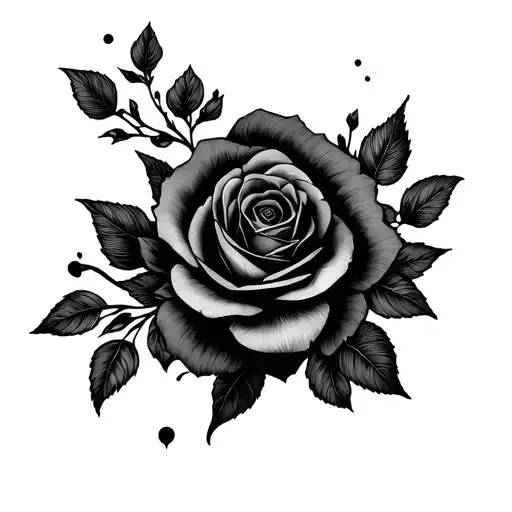 Japanese Mum Black Roses And Vines Wrapped Forarm