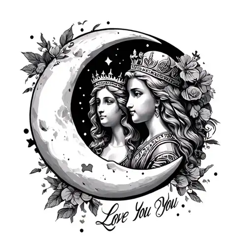 Chess King Queen Love You To The Moon