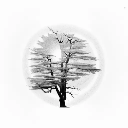 Rising Sun Over Tree Tops